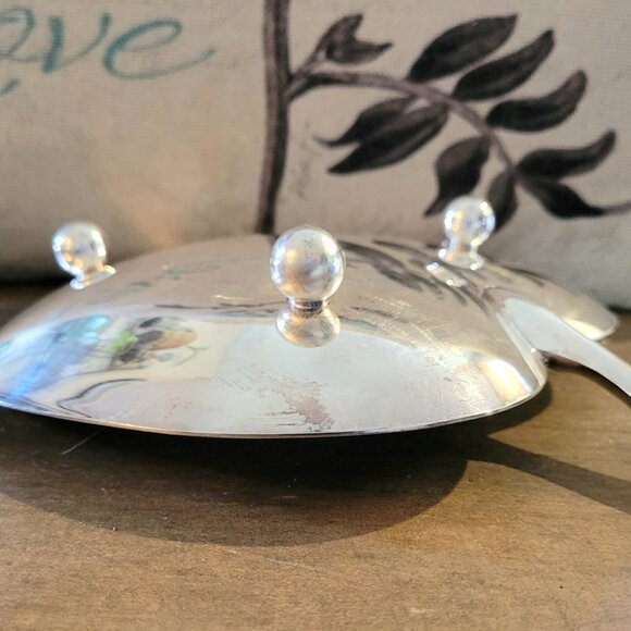 Vintage F.B. Rogers Silver Plate Leaf Trinket Dish - Lovely! - Picture 3 of 4